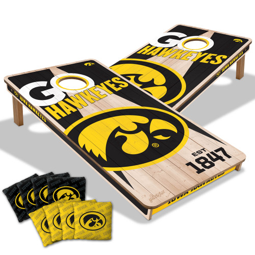 Iowa Hawkeyes Cornhole Set with Team Bags