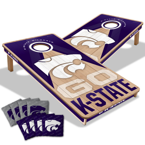 Kansas State Wildcats Slogan Series Cornhole Set with Team Bags