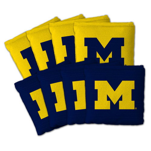 Michigan Wolverines Dual-Sided All-Weather Cornhole Bags – Set of 8
