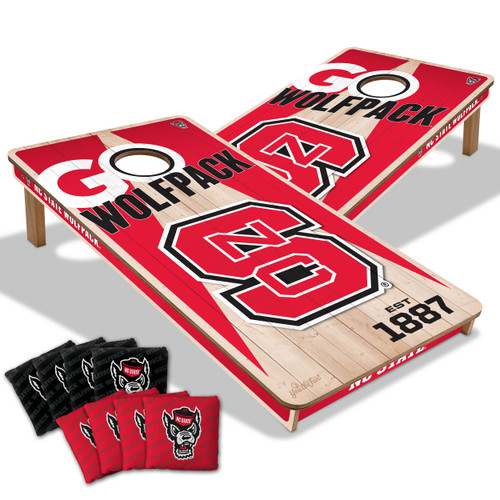 North Carolina State Wolfpack Cornhole Set with Team Bags