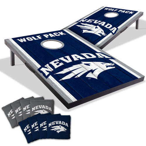 Nevada Wolf Pack MDF Tailgate Cornhole Set with Team Bags