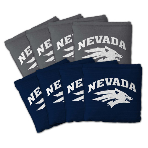 Nevada Wolf Pack Dual-Sided All-Weather Cornhole Bags – Set of 8