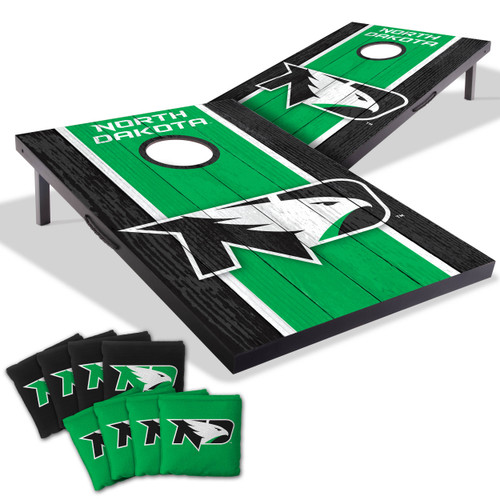 North Dakota Fighting Hawks MDF Tailgate Cornhole Set with Team Bags