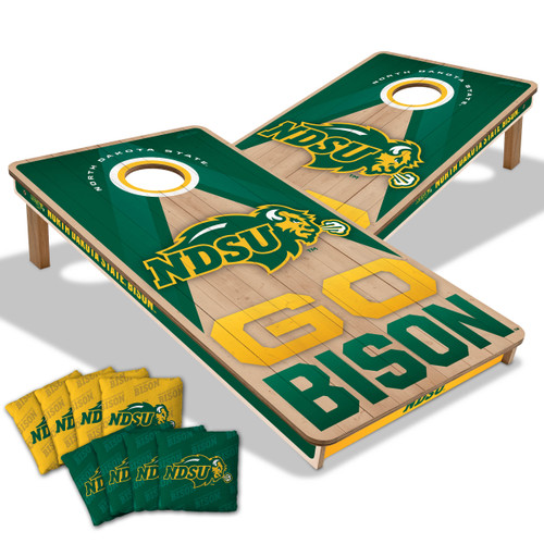 North Dakota State Bison Slogan Series Cornhole Set with Team Bags
