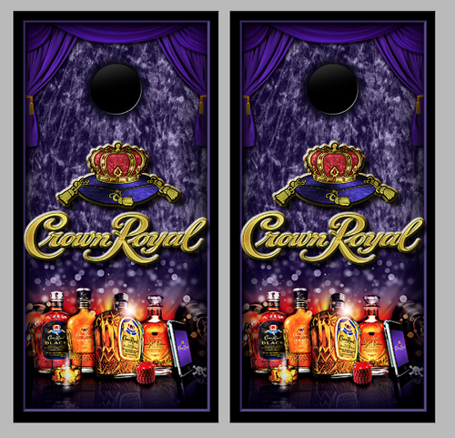 Crown Royal Cornhole Wraps - Set of 2