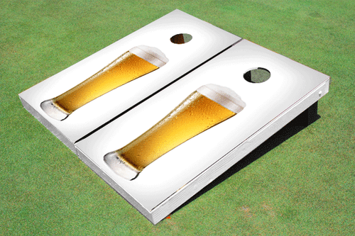 Beer Glass Cornhole Set with Bags