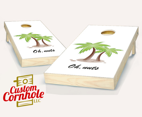Personalized Palm Tree Cornhole Set with Bags