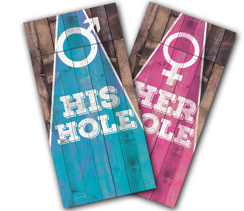 Their Holes Cornhole Wraps - Set of 2