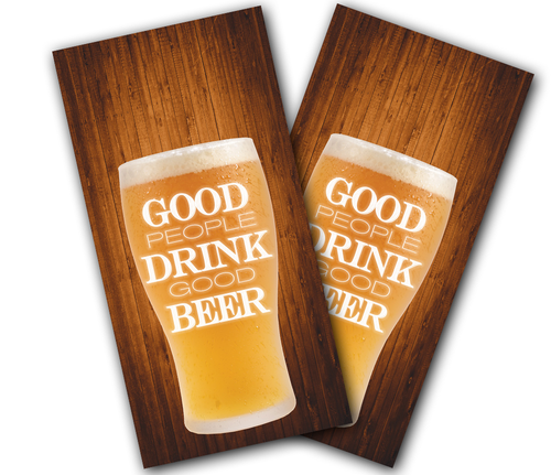 Good People Drink Good Beer Cornhole Wraps - Set of 2