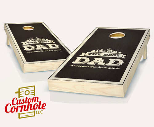 Best Dad Stained Cornhole Set with Bags