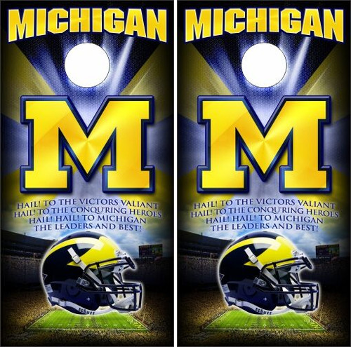 Michigan Wolverines Cornhole Wraps - Set of 2