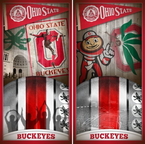 8 Sacchetti Cornhole Ohio State Buckeyes Osu 8 Sacchetti Per Bean - Foto 8