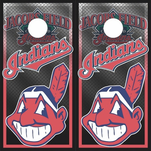 Cleveland Indians Cornhole Wraps - Set of 2