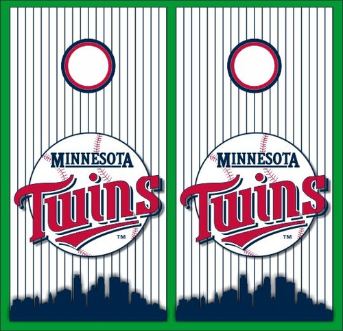 MLB Minnesota Twins Premium Cornhole Board Vintage Version