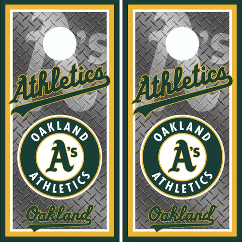 Oakland Athletics Cornhole Wraps - Set of 2