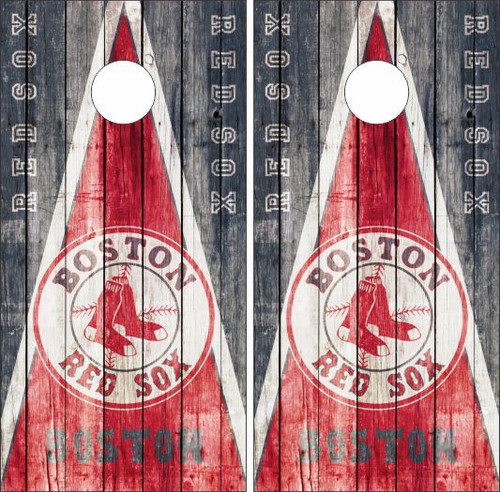 Boston Red Sox Version 2 Cornhole Wraps - Set of 2