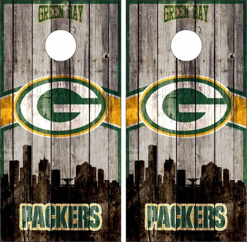 Green Bay Packers Cornhole Board Vinyl Wrap Skins Laminated Sticker Set  Decal