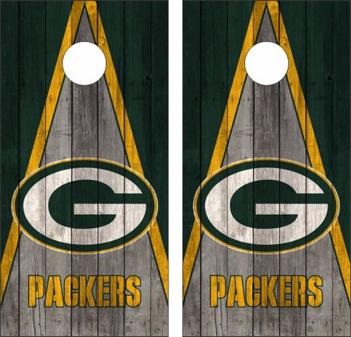 Packers Football Version 4 Cornhole Wraps - Set of 2