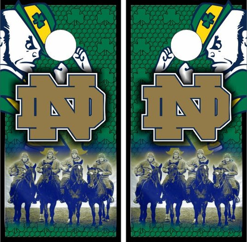 Notre Dame Fighting Irish Version 2 Cornhole Wraps - Set of 2