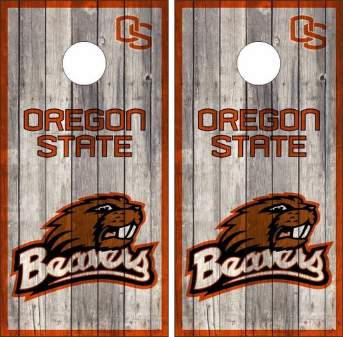 Oregon State Beavers Version 3 Cornhole Wraps - Set of 2