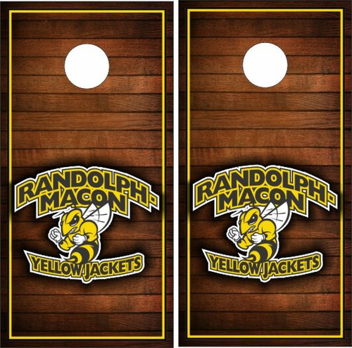 Randolph Macon Yellow Jackets Cornhole Wraps - Set of 2