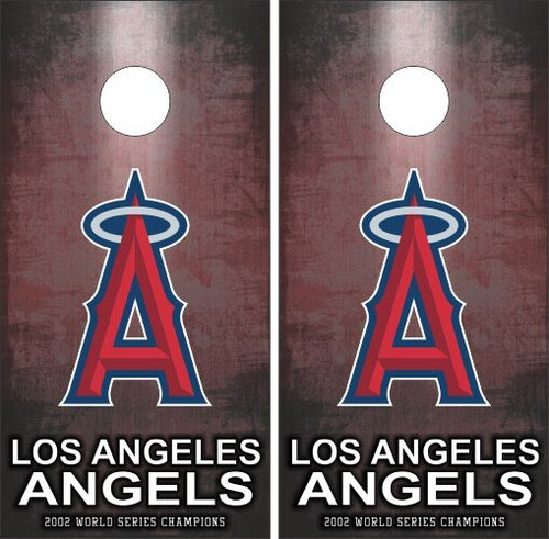 Los Angeles Angels Version 2 Cornhole Wraps - Set of 2