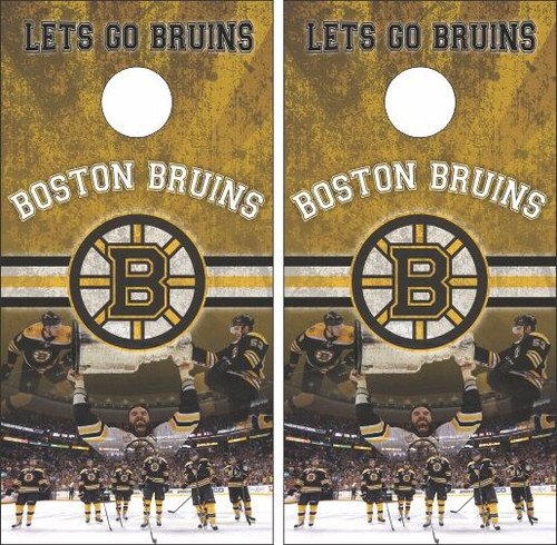 Boston Bruins Cornhole Wraps - Set of 2
