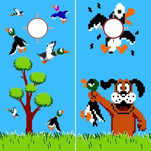 Nintendo Duck Hunt Cornhole Wraps