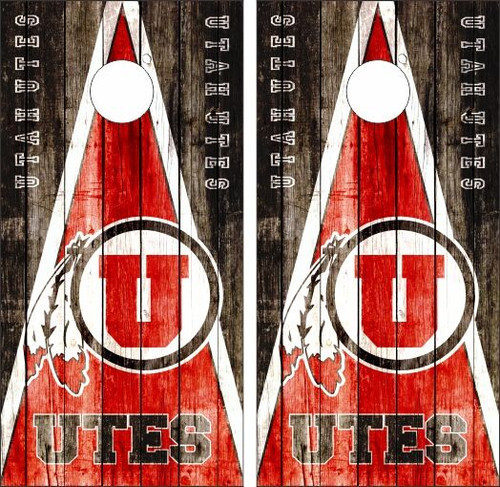 Utah Utes Cornhole Wraps - Set of 2