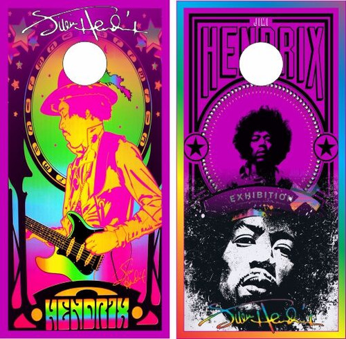 Jimi Hendrix Cornhole Wraps - Set of 2