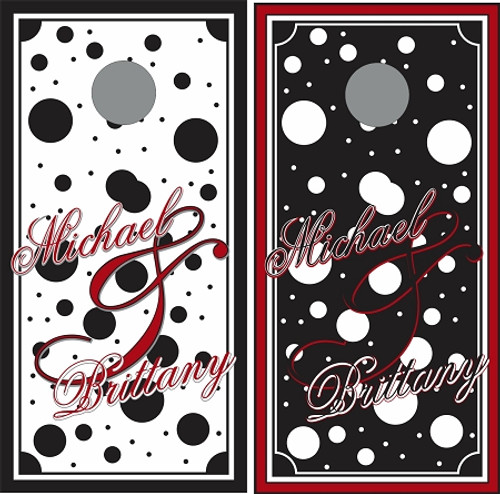 Wedding Dots Cornhole Wraps - Set of 2