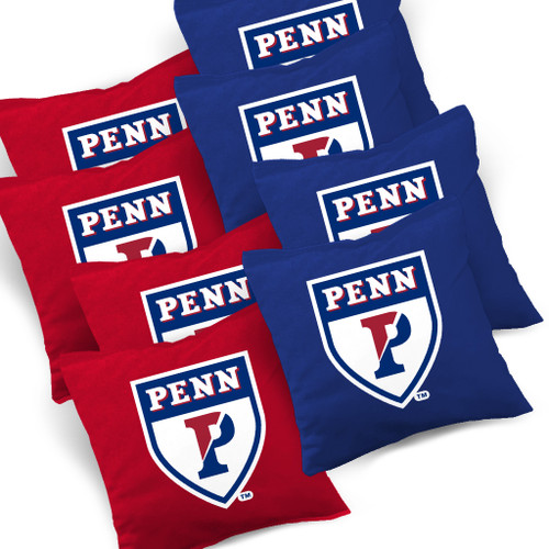 Penn Quakers Cornhole Bags - Set of 8