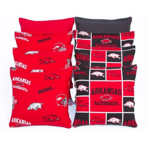 Arkansas Razorbacks (Version 2) Cornhole Bags - Set of 8