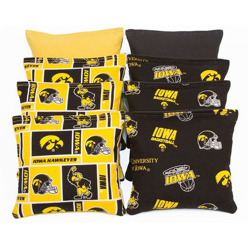 Iowa Hawkeyes (Version 2) Cornhole Bags - Set of 8