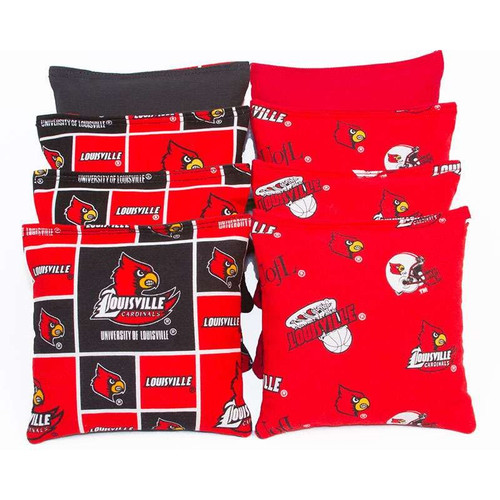 Louisville Cardinals (Version 2) Cornhole Bags - Set of 8