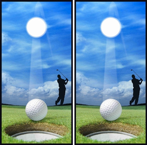 Golf Cornhole Wraps - Set of 2