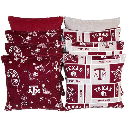 Texas A&M Aggies Cornhole Bean Bags, Set Of 8, Regulation Size, Handcrafted - View #2
