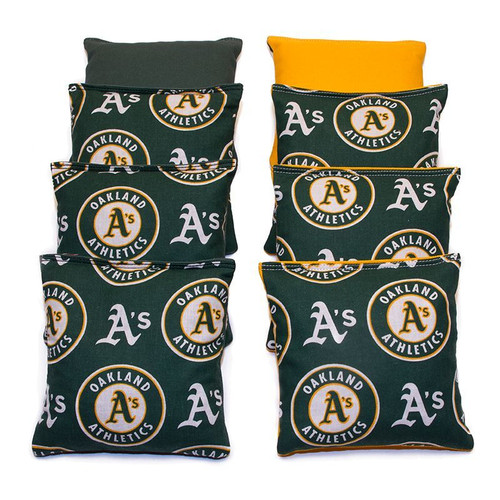 Oakland Athletics Cornhole Bags - Set of 8