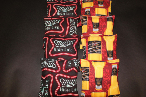 Miller High Life & MGD Cornhole Bags - Set of 8