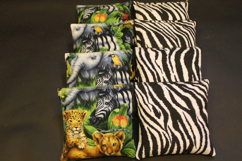 Tropical Animals Cornhole Bags - Set of 8