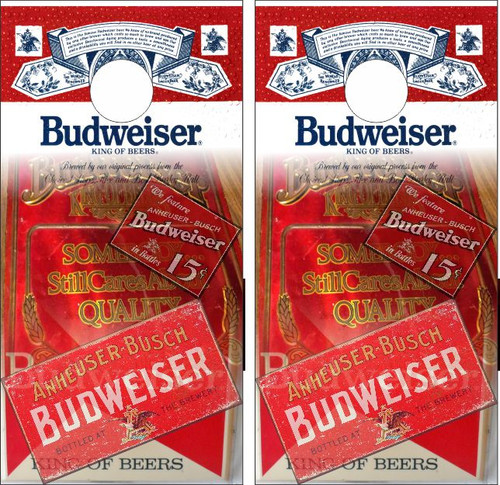Budweiser Version 3 Cornhole Wraps - Set of 2