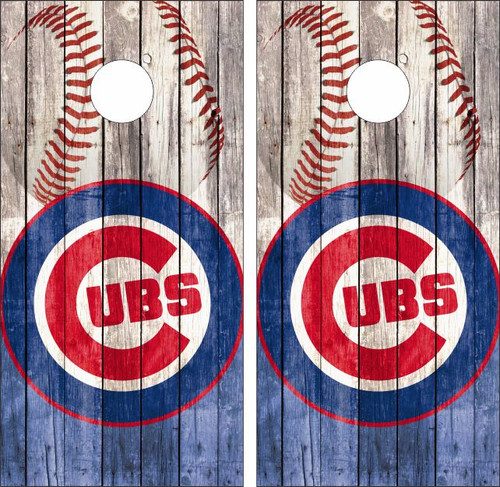 Chicago Cubs Version 8 Cornhole Wraps - Set of 2