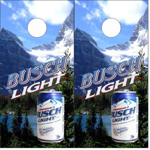 Busch Light Mountain Cornhole Set with Bags - Custom ...