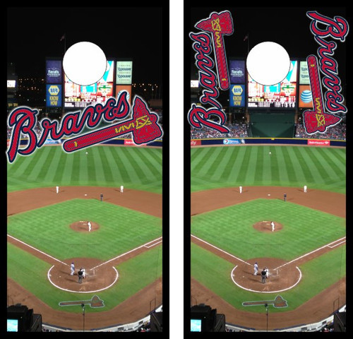 Atlanta Braves Version 3 Cornhole Wraps - Set of 2