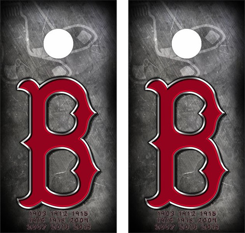 Boston Red Sox Version 7 Cornhole Wraps - Set of 2
