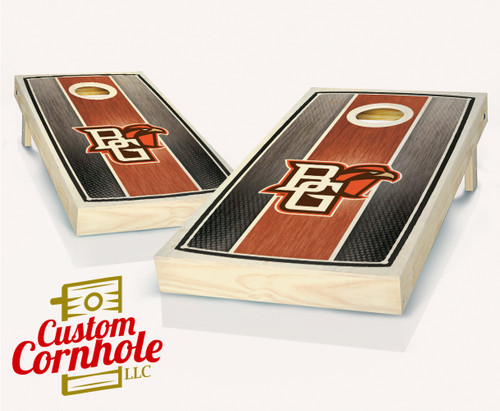 Bowling Green Falcons Stained Striped Cornhole Set with Bags