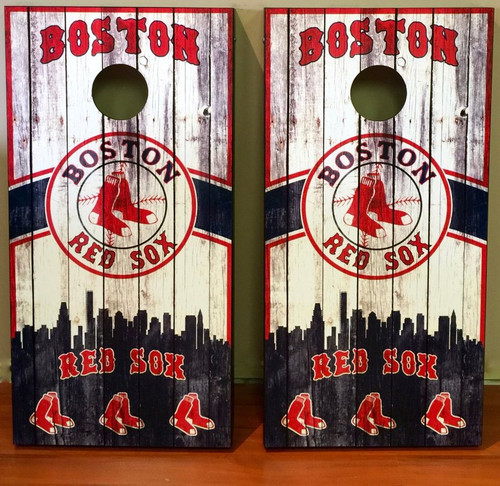 red sox cornhole boards