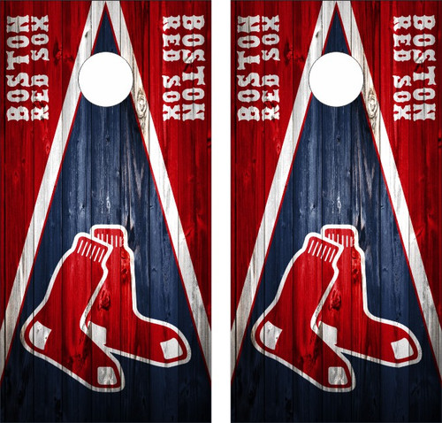 Boston Red Sox Version 11 Cornhole Wraps - Set of 2