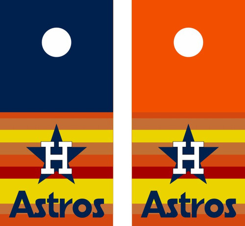 Houston Astros Version 2 Cornhole Wraps - Set of 2