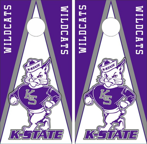 Kansas State Wildcats Version 2 Cornhole Wraps - Set of 2